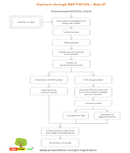 Payment through NEFT-RTGS - Rule 87